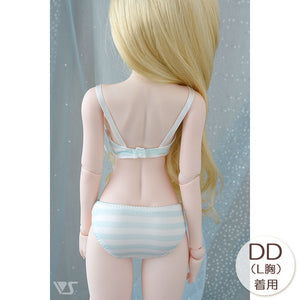 L Bust / DDdy Bra & Panties Set (Blue Border)[PreOrder]