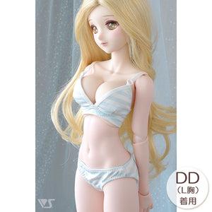 L Bust / DDdy Bra & Panties Set (Blue Border)[PreOrder]