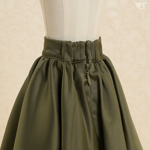 Classical Flare Skirt (Moss Green)[PreOrder]