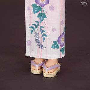 Modern Drawstring Bag & Geta Sandals Set (Light Pink) / Mini