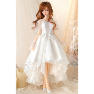 SD16 Long Back Dress(White)