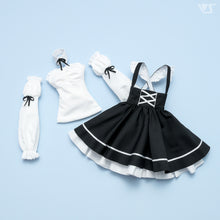 Load image into Gallery viewer, Suspender lace-up skirt set (black)[PreOrder]
