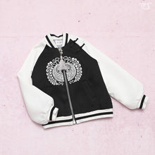 Load image into Gallery viewer, Big silhouette sukajan jacket (black, glittering wings)[PreOrder]
