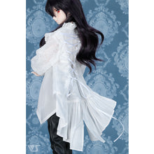 Load image into Gallery viewer, Lace-up flared shirt (white)[PreOrder]
