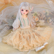 Load image into Gallery viewer, Organza pom-pom pannier (ecru)[PreOrder]
