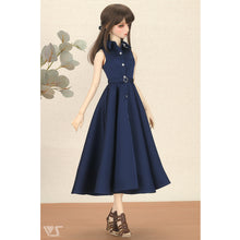 Load image into Gallery viewer, Long Shirt Dress Set (Navy)[PreOrder]
