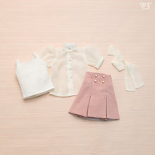 Load image into Gallery viewer, Sheer blouse and tight skirt set (pink)[PreOrder]
