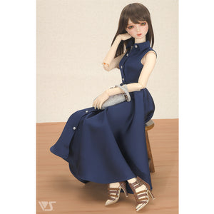 Long Shirt Dress Set (Navy)[PreOrder]