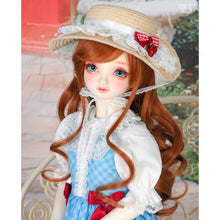 Load image into Gallery viewer, Bergère hat (beige with white ribbon)[PreOrder]
