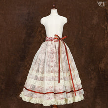 Load image into Gallery viewer, Wrap skirt (Toile de Jouy/red)[PreOrder]
