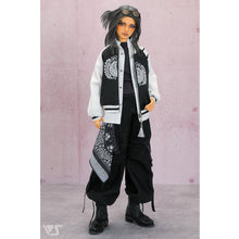 Load image into Gallery viewer, Big silhouette sukajan jacket (black, glittering wings)[PreOrder]
