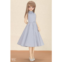Load image into Gallery viewer, Long Shirt Dress Set (Stripe / Ice Blue)[PreOrder]
