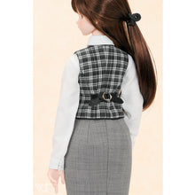 Load image into Gallery viewer, Check vest and scarf set [PreOrder]
