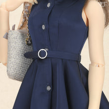 Load image into Gallery viewer, Long Shirt Dress Set (Navy)[PreOrder]

