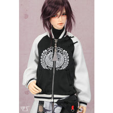 Load image into Gallery viewer, Big silhouette sukajan jacket (black, glittering wings)[PreOrder]
