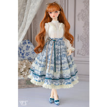 Load image into Gallery viewer, Wrap skirt (Toile de Jouy/blue)[PreOrder]
