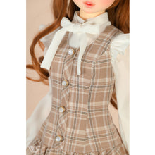 Load image into Gallery viewer, Checked Jumper Skirt Set (Mocha)[PreOrder]
