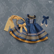 Load image into Gallery viewer, Etoile Pinafore Dress Set / Mini (Navy)[PreOrder]
