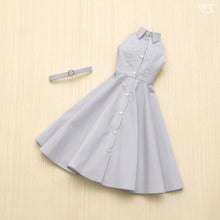 Load image into Gallery viewer, Long Shirt Dress Set (Stripe / Ice Blue)[PreOrder]
