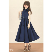 Load image into Gallery viewer, Long Shirt Dress Set (Navy)[PreOrder]
