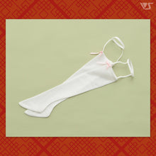 Load image into Gallery viewer, DD Garter Socks (White/Pink Ribbon)
