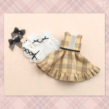 Load image into Gallery viewer, Plaid Jumper Dress Set / Mini (Ivory)
